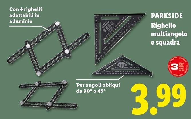 Parkside - Righello Multiangolo O Squadra