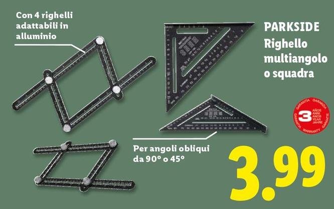 Parkside - Righello Multiangolo O Squadra