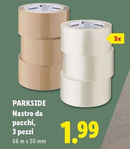 Parkside - Nastro Da Pacchi, 3 Pezzi