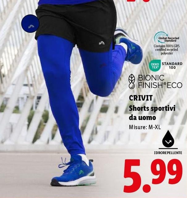Crivit - Shorts Sportivi Da Uomo