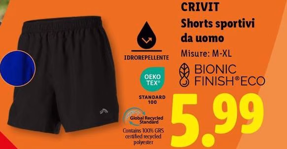 Crivit - Shorts Sportivi Da Uomo