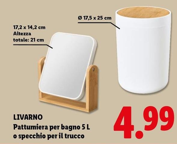 Livarno Home - Pattumiera Per Bagno O Specchio Per Il Trucco