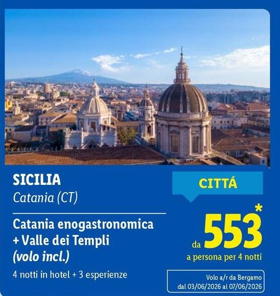 Catania Enogastronomica + Valle Dei Templi (volo Incl.)