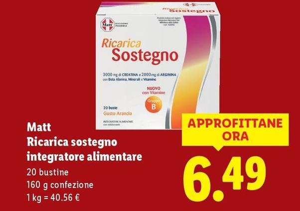 Matt - Ricarica Sostegno Integratore Alimentare