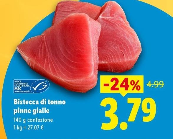 Bistecca Di Tonno Pinne Gialle