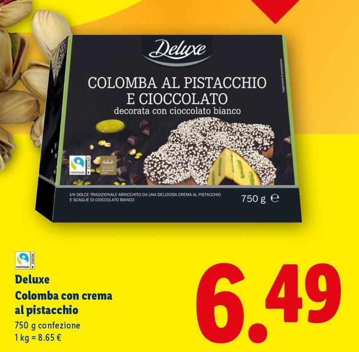 Deluxe - Colomba Con Crema Al Pistacchio