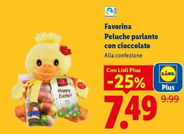 Favorina - Peluche Parlante Con Cioccolato