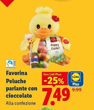 Favorina - Peluche Parlante Con Cioccolato
