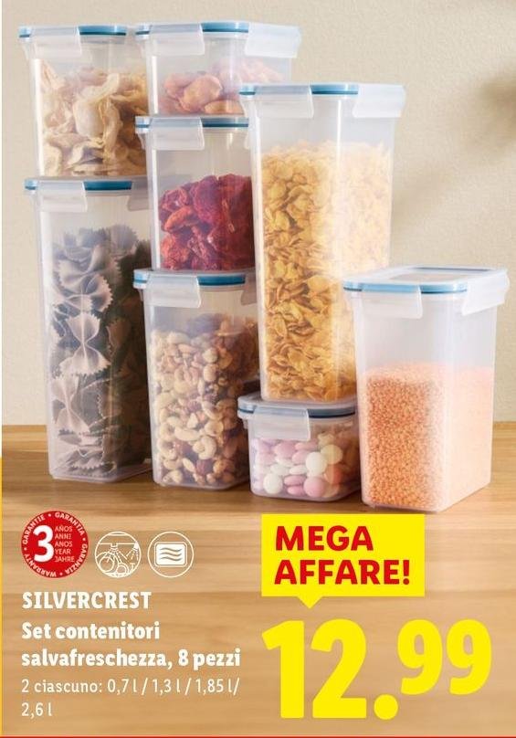 Silvercrest - Set Contenitori Salvafreschezza, 8 Pezzi