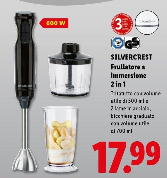 Silvercrest - Frullatore A Immersione 2 In 1