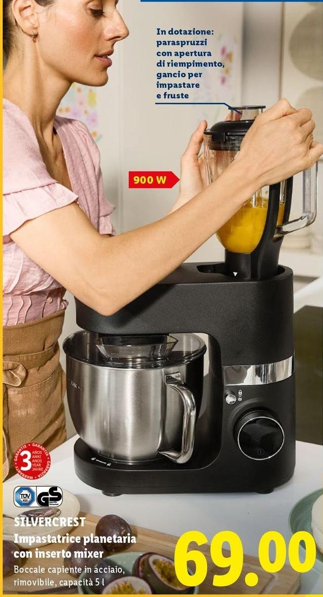 Silvercrest - Impastatrice Planetaria Con Inserto Mixer