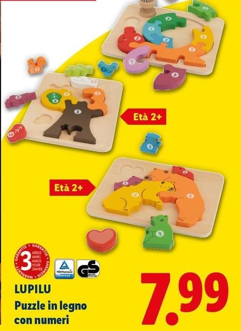 Lupilu - Puzzle In Legno Con Numeri