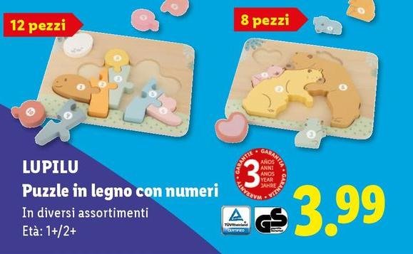 Lupilu - Puzzle In Legno Con Numeri