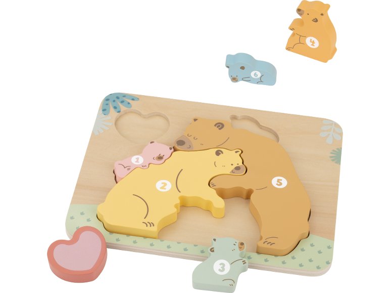 LUPILU Puzzle in legno con numeri