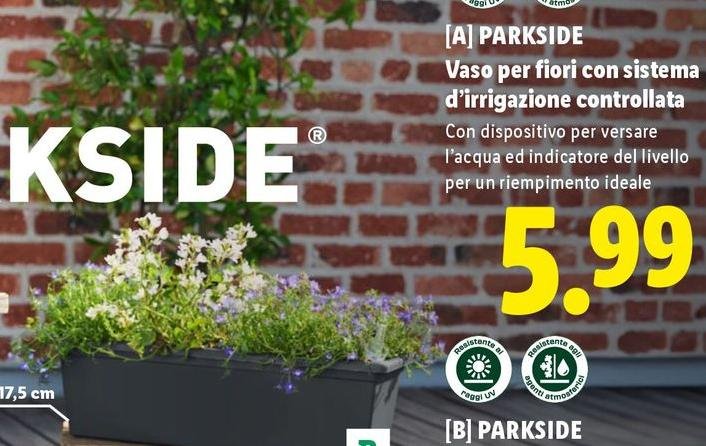 Parkside - Vaso Per Fiori Con Sistema D'Irrigazione Controllata