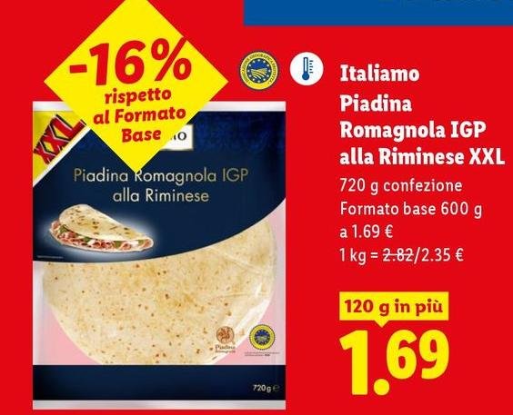 Italiamo - Piadina Romagnola IGP Alla Riminese Xxl