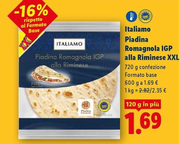 Italiamo - Piadina Romagnola IGP Alla Riminese Xxl