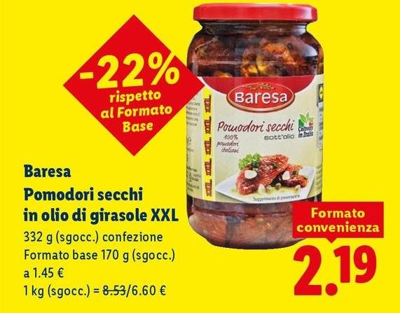 Baresa - Pomodori Secchi In Olio Di Girasole XXL