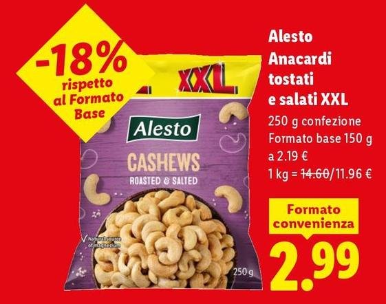 Alesto - Anacardi Tostati E Salati Xxl