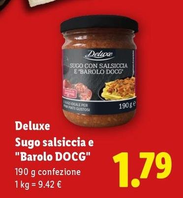 Deluxe - Sugo Salsiccia E "Barolo DOCG"