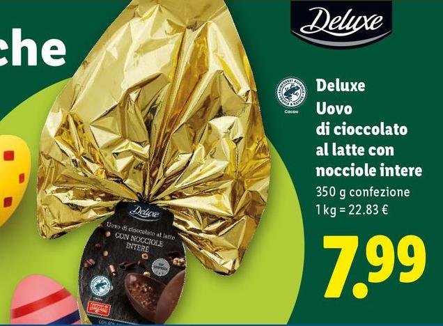 Deluxe - Uovo Di Cioccolato Al Latte Con Nocciole Intere