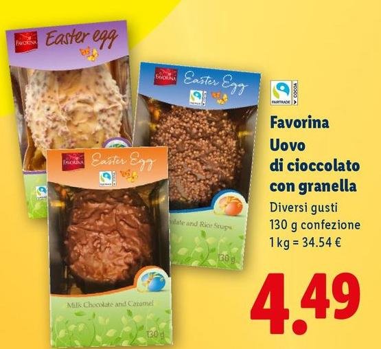 Favorina - Uovo Di Cioccolato Con Granella