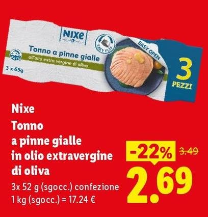Nixe - Tonno A Pinne Gialle In Olio Extravergine Di Oliva