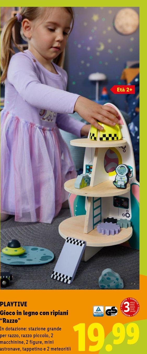 Playtive -  Gioco In Legno Con Ripiani "Razzo"