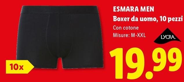 Esmara Men - Boxer Da Uomo, 10 Pezzi