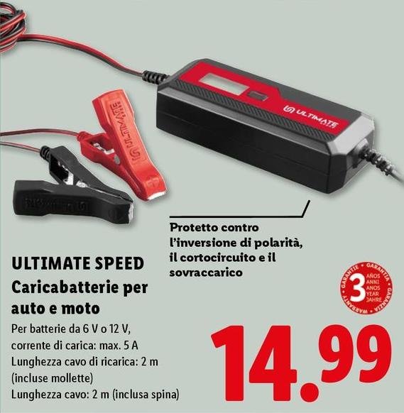 Ultimate Speed - Caricabatterie Per Auto E Moto