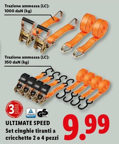 Ultimate Speed - Set Cinghie Tiranti A Cricchetto 2 O 4 Pezzi