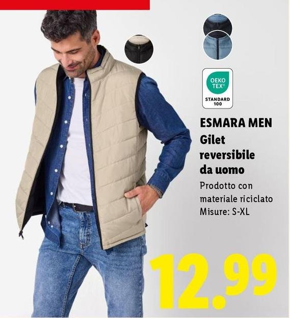 Esmara Men - Gilet Reversibile Da Uomo