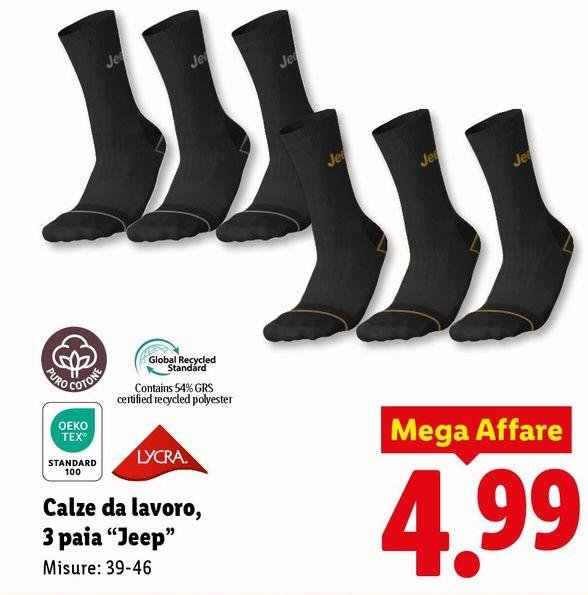 Jeep - Calze Da Lavoro, 3 Paia