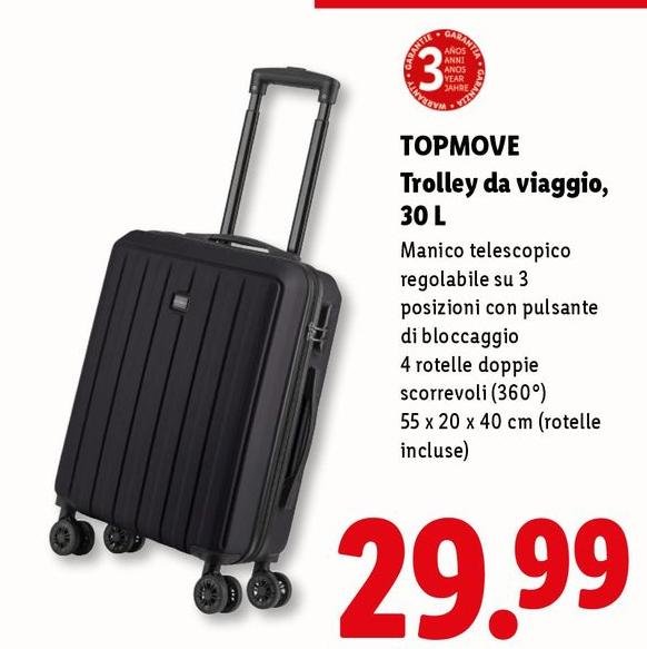 Topmove - Trolley Da Viaggio, 30 L