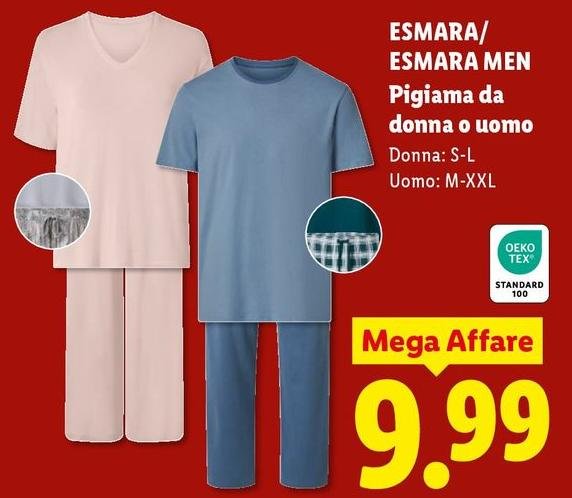 Esmara/Esmara Men - Pigiama Da Donna O Uomo