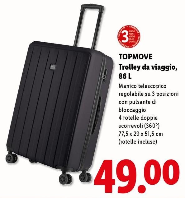 Topmove - Trolley Da Viaggio, 86 L