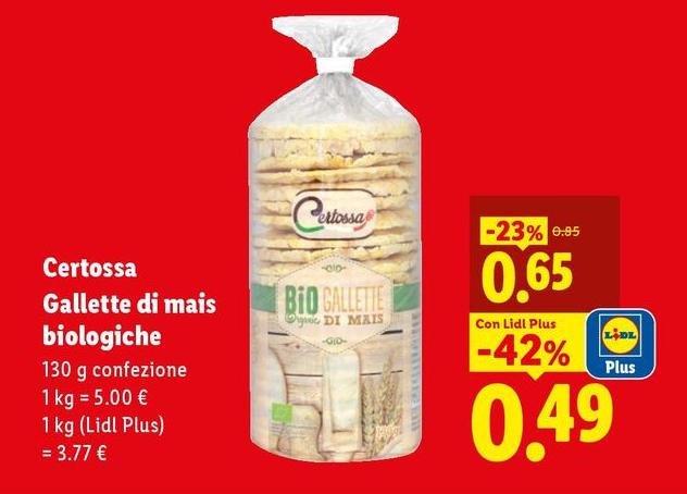 Certossa - Gallette Di Mais Biologiche