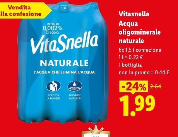 Vitasnella - Acqua Oligominerale Naturale