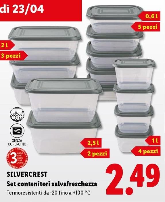 Silvercrest - Set Contenitori Salvafreschezza