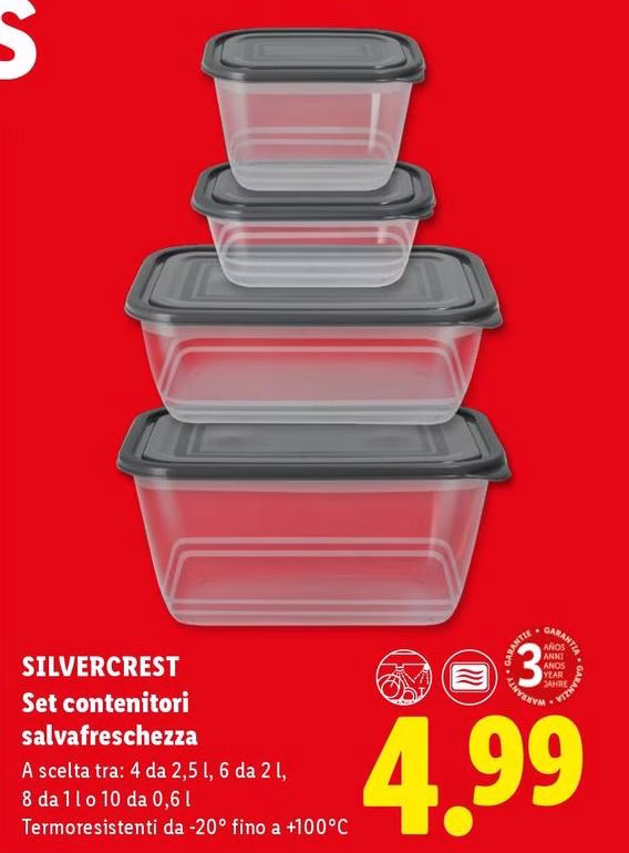 Silvercrest - Set Contenitori Salvafreschezza