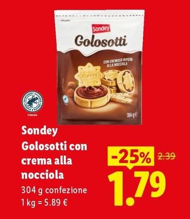 Sondey - Golosotti Con Crema Alla Nocciola