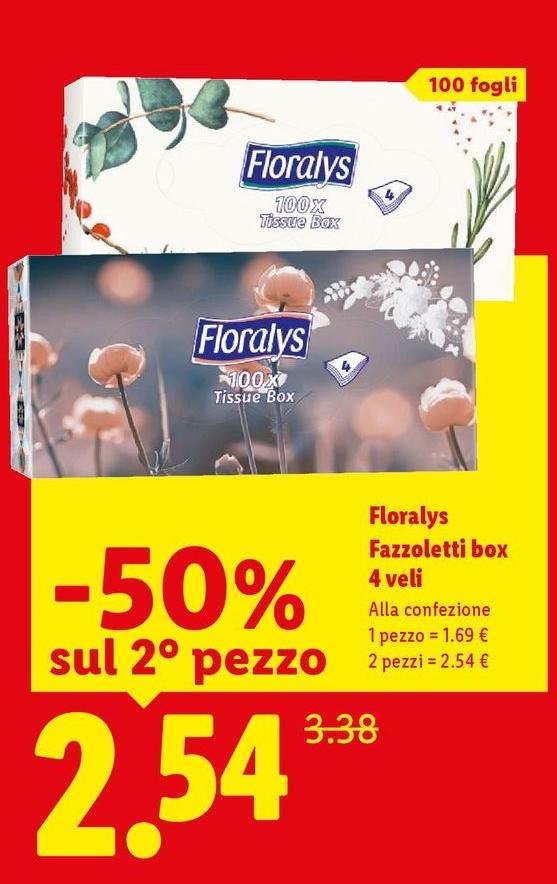 Floralys - Fazzoletti Box 4 Veli