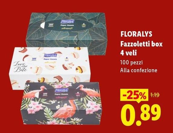 Floralys - Fazzoletti Box 4 Veli