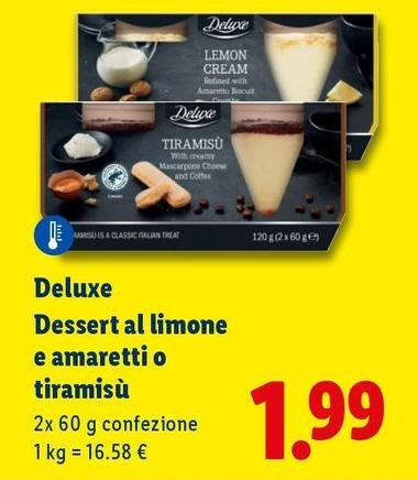 Deluxe - Dessert Al Limone E Amaretti O Tiramisu