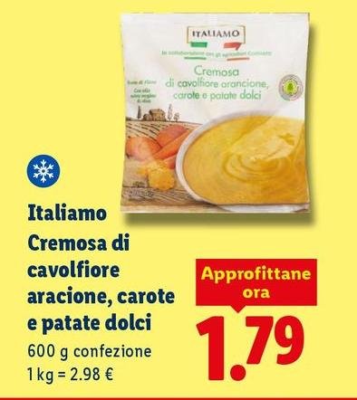 Italiamo - Cremosa Di Cavolfiore Aracione, Carote E Patate Dolci