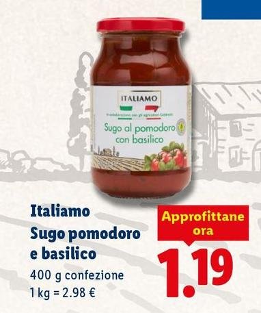 Italiamo - Sugo Pomodoro E Basilico