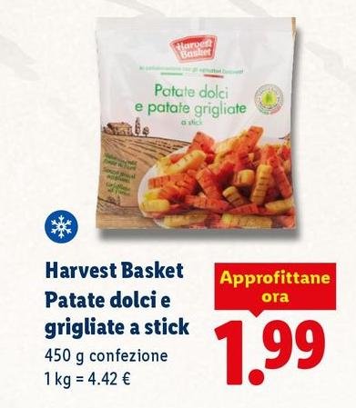 Harvest Basket - Patate Dolci E Grigliate A Stick