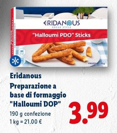 Eridanous - Preparazione A Base Di Formaggio "Halloumi DOP"