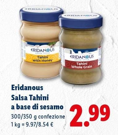 Eridanous - Salsa Tahini A Base Di Sesamo