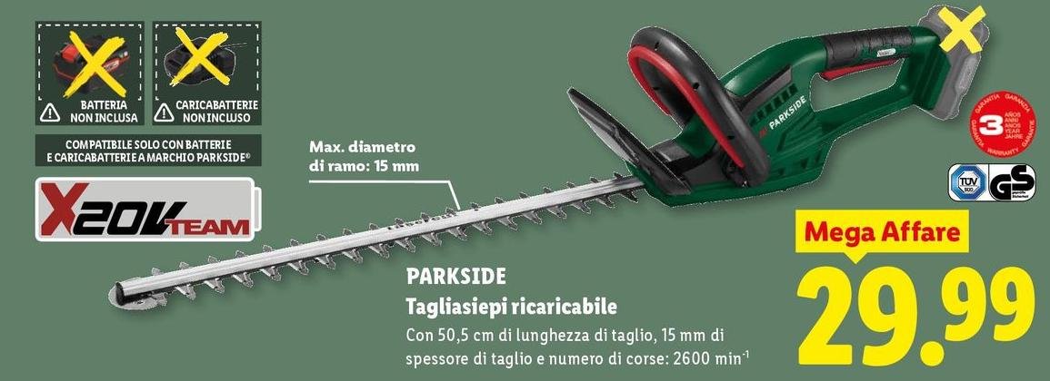 Parkside - Tagliasiepi Ricaricabile